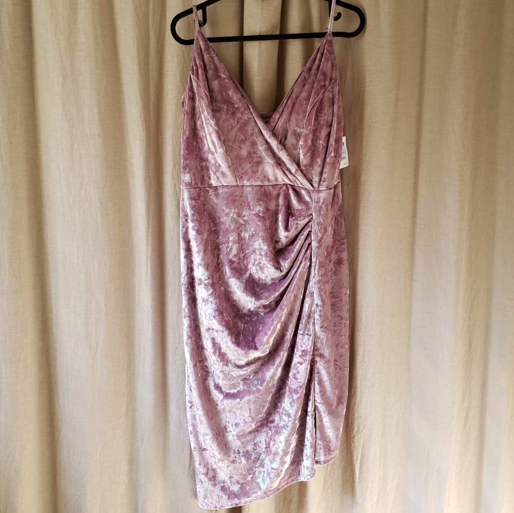 Charlotte Russe lilac crushed velvet dress